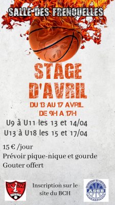 Stage Vacances AVRIL 2026