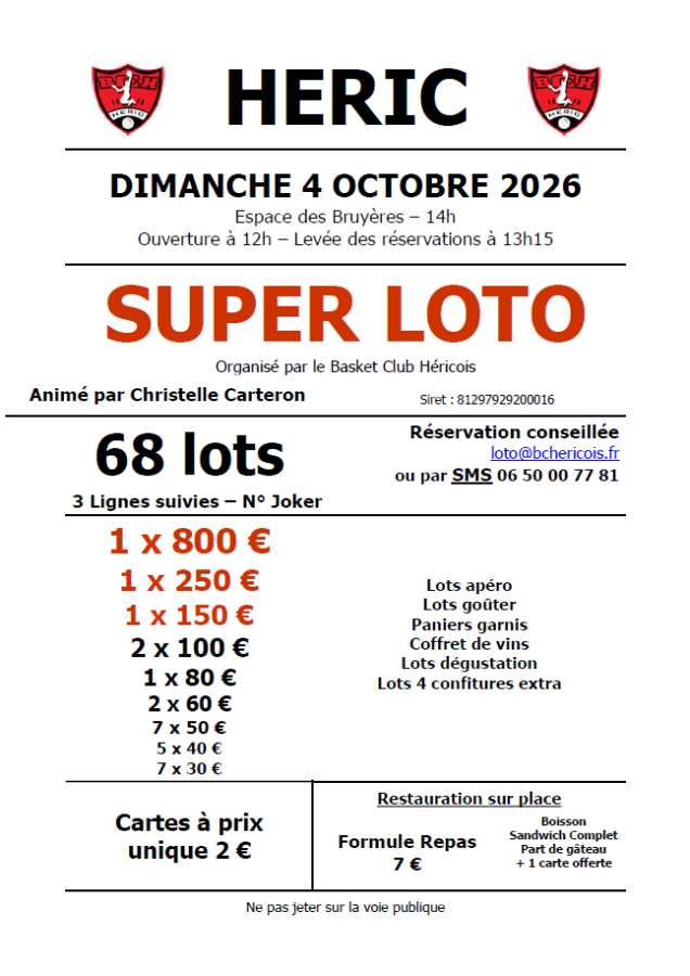 Loto le 4 octobre 2026